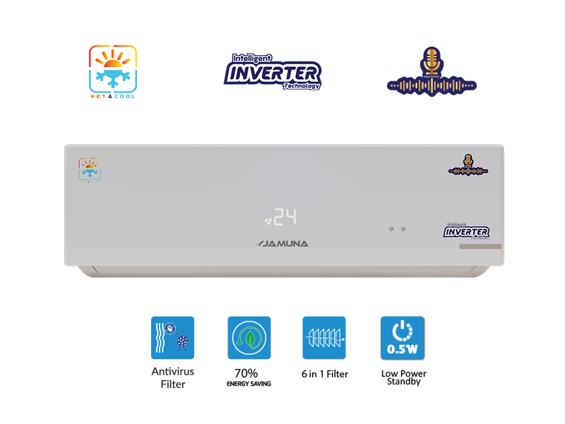 Jamuna Air Conditioner JEDH 12 DOCTOR 1 Ton (Voice Control, Inverter, Hot & Cool)