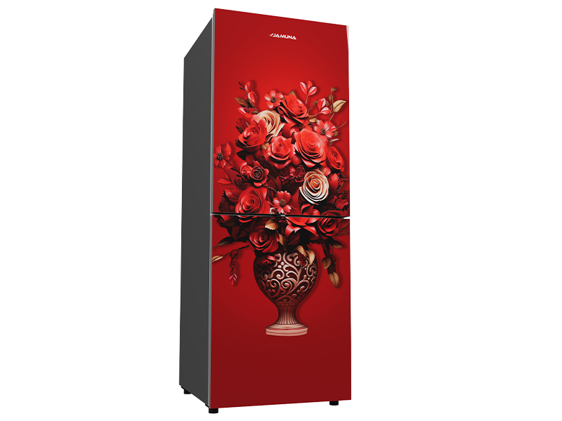 Jamuna 266L Refrigerator JE6-BM2F6QD Red Flower